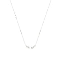 14K White Gold 0.16Ct Ladies Pearl Necklace  Round Diamond Bezel Design