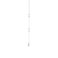 14K White Gold 0.16Ct Ladies Pearl Necklace  Round Diamond Bezel Design