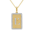 10K Yellow Gold letter 'E' Fashion Pendant With Chain - 0.20 CT Round Diamond Ladies Jewelry Gift
