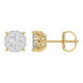 LADIES EARRINGS 0.30CT ROUND DIAMOND 14K YELLOW GOLD (SI QUALITY)