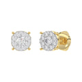 LADIES EARRINGS 0.30CT ROUND DIAMOND 14K YELLOW GOLD (SI QUALITY)