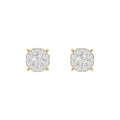 LADIES EARRINGS 0.30CT ROUND DIAMOND 14K YELLOW GOLD (SI QUALITY)