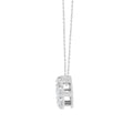 LADIES PENDANT WITH CHAIN 0.50CT ROUND DIAMOND 14K WHITE GOLD
