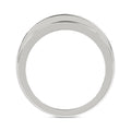 MEN'S BAND 1.00CT ROUND DIAMOND 10K WHITE GOLD