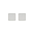Sterling Silver White 0.25CT Round Diamond Yuva Square Cluster Earrings Women’S Fine Jewelry