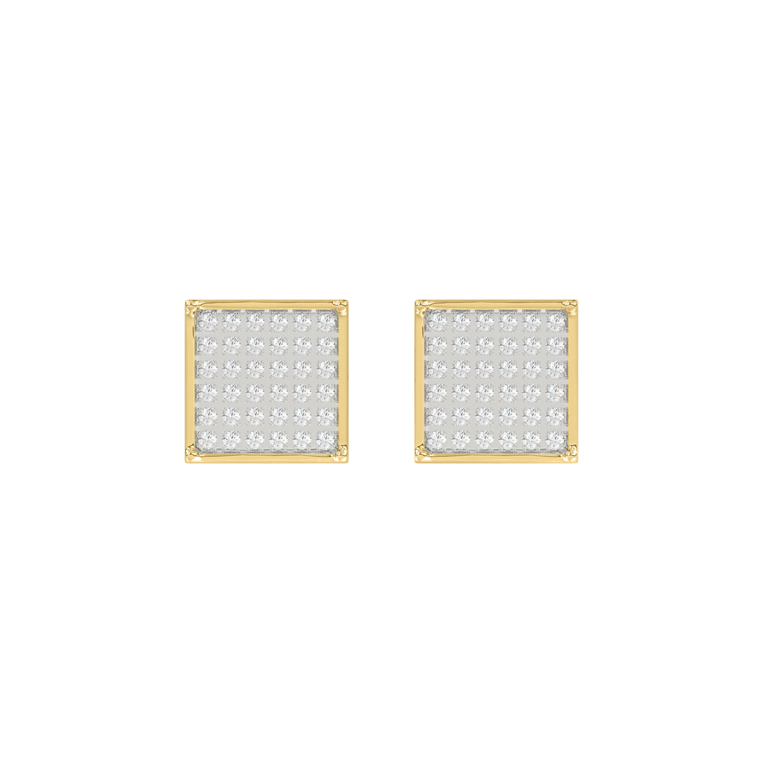 10K Yellow Gold 0.25Ct Round Diamond 4 Prong Yuva Earrings Elegant Fashion Earrings Jewelry