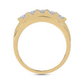 MEN'S BAND 1.50CT ROUND DIAMOND 10K YELLOW GOLD