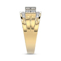 MEN'S BAND 1.50CT ROUND DIAMOND 10K YELLOW GOLD