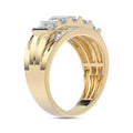 MEN'S BAND 1.50CT ROUND DIAMOND 10K YELLOW GOLD