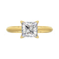 LADIES SOLITAIRE RING 2CT PRINCESS DIAMOND 14K YELLOW GOLD