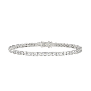 LADIES BRACELET 7CT ROUND DIAMOND 14K WHITE GOLD
