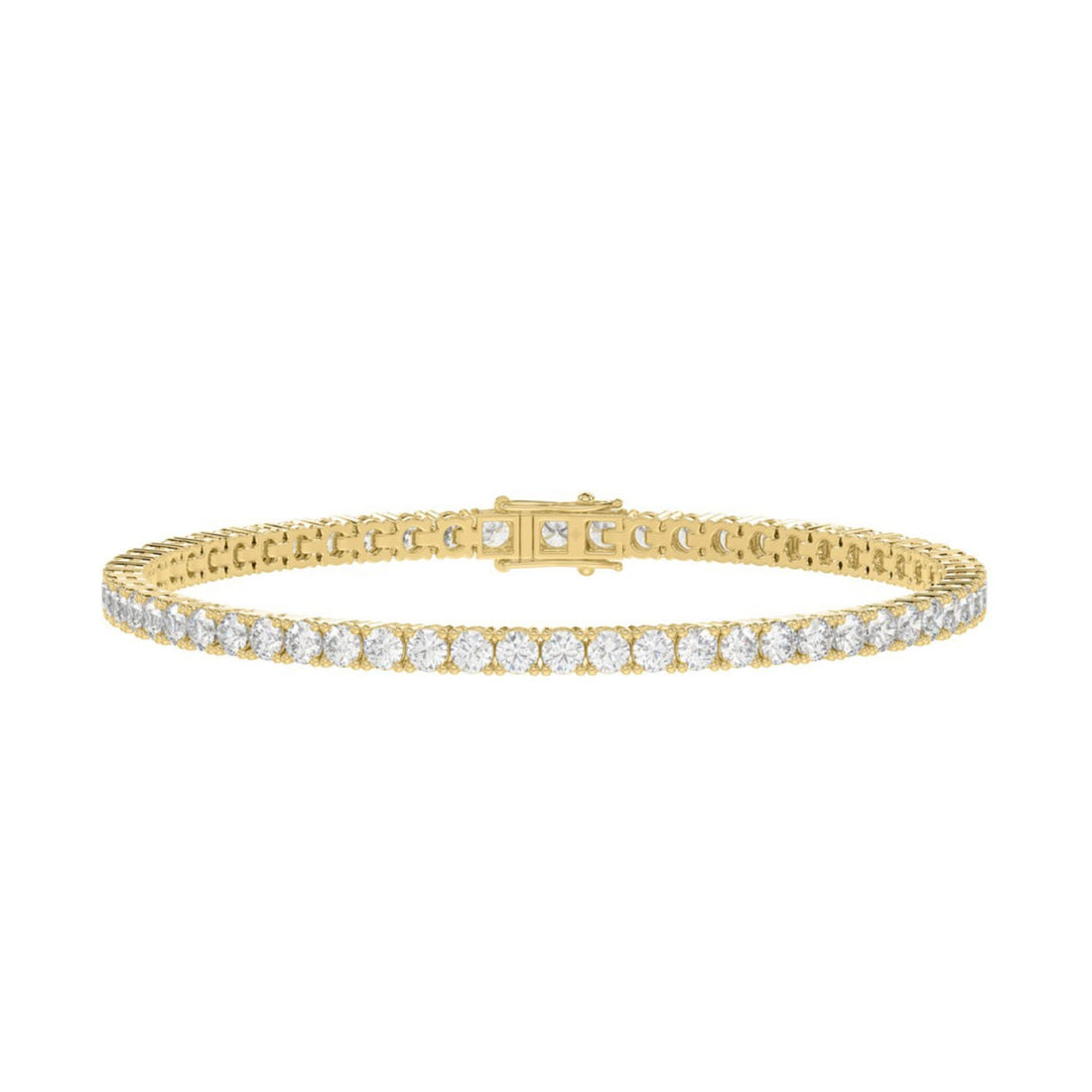 LADIES BRACELET 7CT ROUND DIAMOND 14K YELLOW GOLD