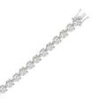 LADIES BRACELET 9CT ROUND DIAMOND 14K WHITE GOLD