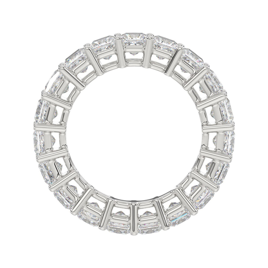 LADIES ETERNITY BAND 4 3/4CT PRINCESS DIAMOND 14K WHITE GOLD