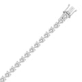 LADIES BRACELET 11CT ROUND DIAMOND 14K WHITE GOLD