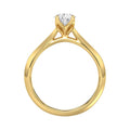 LADIES SOLITAIRE RING 1CT PEAR DIAMOND 14K YELLOW GOLD