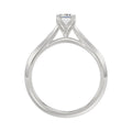 LADIES SOLITAIRE RING 1CT EMERALD DIAMOND 14K WHITE GOLD