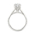 LADIES SOLITAIRE RING 3CT PEAR DIAMOND 14K WHITE GOLD