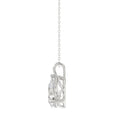 LADIES SOLITAIRE PENDANT WITH CHAIN 2CT PEAR DIAMOND 14K WHITE GOLD