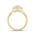 LADIES RING 1 1/2CT ROUND DIAMOND 14K YELLOW GOLD (CENTER STONE ROUND DIAMOND 1CT)