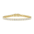 14K YELLOW GOLD 3CT ROUND DIAMOND LADIES BRACELET