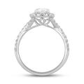 14K WHITE GOLD 1 3/4CT ROUND/PEAR DIAMOND LADIES RING (CENTER STONE PEAR DIAMOND 1.00CT)