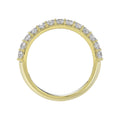 14K YELLOW GOLD 2 1/2CT ROUND/EMERALD DIAMOND LADIES BAND