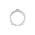 LADIES ENHANCERS RING 2 1/4CT ROUND/PEAR/MARQUISE DIAMOND 14K WHITE GOLD