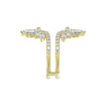 LADIES ENHANCERS RING 2 1/4CT ROUND/PEAR/MARQUISE DIAMOND 14K YELLOW GOLD
