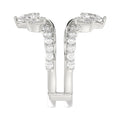 LADIES ENHANCERS RING 1 3/4CT ROUND/PEAR/DIAMOND 14K WHITE GOLD