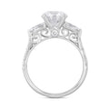 14K WHITE GOLD 2 3/4CT ROUND/PEAR DIAMOND LADIES RING (CENTER STONE ROUND DIAMOND 2CT )