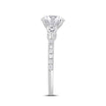 14K WHITE GOLD 2 3/4CT ROUND/PEAR DIAMOND LADIES RING (CENTER STONE ROUND DIAMOND 2CT )