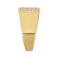 14K YELLOW GOLD 1 3/4CT ROUND DIAMOND MEN'S RING