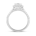 LADIES RING 1 1/2CT ROUND/PRINCESS DIAMOND 14K WHITE GOLD (CENTER STONE PRINCESS DIAMOND 1CT)
