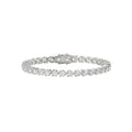 LADIES BRACELET 5CT ROUND DIAMOND 14K WHITE GOLD