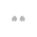 14K WHITE GOLD 1CT ROUND DIAMOND LADIES SOLITAIRE EARRINGS 