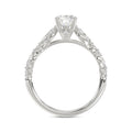 14K White Gold Oval Diamond Ring 1 1/2Ct With Round & Marquise Side Diamonds 1.00Ct Center Stone Oval Diamond For Women Fine Jewelry Gift For Her (Color F-G Clarity Vs1/Vs2)
