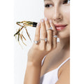 14K YELLOW GOLD 1 1/4CT ROUND/MARQUISE DIAMOND LADIES RING (CENTER STONE MARQUISE DIAMOND 1CT)