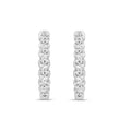 14K White Gold diamond inside-out hoop ladies earrings featuring round diamonds 3/4CT (Color F-G -Clarity VS1/VS2)