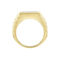 MEN'S RING 1 1/2CT ROUND DIAMOND 14K YELLOW GOLD