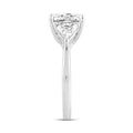LADIES RING 3CT PRINCESS/TRILLION DIAMOND 14K WHITE GOLD (CENTER STONE PRINCESS DIAMOND 2CT )