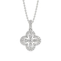 LADIES PENDANT 1CT ROUND/PEAR DIAMOND 14K WHITE GOLD