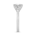 LADIES RING 2 3/4CT ROUND/TRAPEZOID/EMERALD DIAMOND 14K WHITE GOLD