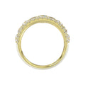 14K YELLOW GOLD 5.00CT ROUND/EMERALD DIAMOND LADIES BAND