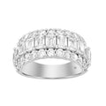 LADIES BAND 3 1/2CT ROUND/EMERALD DIAMOND 14K WHITE GOLD
