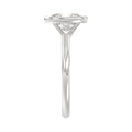 LADIES SOLITAIRE RING 2CT OVAL DIAMOND 14K WHITE GOLD (CENTER STONE OVAL DIAMOND 2CT )