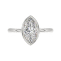 LADIES SOLITAIRE RING 2CT MARQUISE DIAMOND 14K WHITE GOLD (CENTER STONE MARQUISE DIAMOND 2CT )