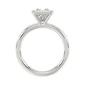 LADIES SOLITAIRE RING 2CT PRINCESS DIAMOND 14K WHITE GOLD (CENTER STONE PRINCESS DIAMOND 2CT )