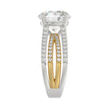 LADIES RING 3 5/8CT ROUND DIAMOND 14K WHITE/YELLOW GOLD (CENTER STONE ROUND DIAMOND 3CT )