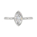 LADIES SOLITAIRE RING 1CT MARQUISE DIAMOND 14K WHITE GOLD (CENTER STONE MARQUISE DIAMOND 1CT )
